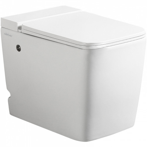 Унитаз Abber Rechteck AC1212P приставной с сиденьем Микролифт фаянс приставной