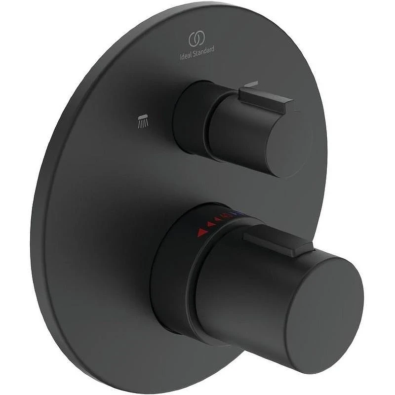 Душевая система Ideal Standard Ceratherm T100 A7573XG с термостатом Черная матовая
