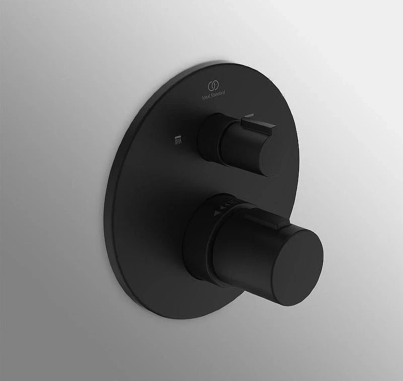 Душевая система Ideal Standard Ceratherm T100 A7573XG с термостатом Черная матовая
