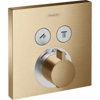 Смеситель для душа Hansgrohe ShowerSelect 15763140 с термостатом Шлифованная бронза латунь встраиваемый