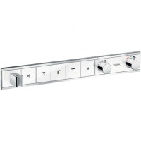Смеситель для душа Hansgrohe RainSelect 15358400 с термостатом Белый Хром латунь встраиваемый