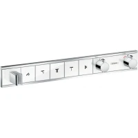 Смеситель для душа Hansgrohe RainSelect 15358400 с термостатом Белый Хром латунь встраиваемый
