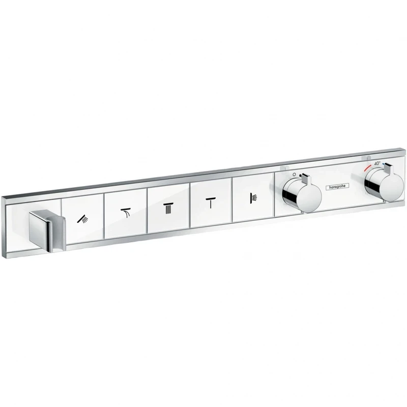 Смеситель для душа Hansgrohe RainSelect 15358400 с термостатом Белый Хром латунь встраиваемый
