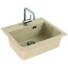 Кухонная мойка Alveus Granital Atrox 30 Terra G22 590x500 1131993 Песчаная искусственный камень (литьевой мрамор) встраиваемая сверху, встраиваемая снизу