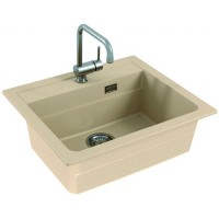 Кухонная мойка Alveus Granital Atrox 30 Terra G22 590x500 1131993 Песчаная искусственный камень (литьевой мрамор) встраиваемая сверху, встраиваемая снизу