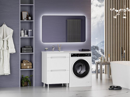 Тумба под раковину Misty Байкал 120 Э-Бай06055-022Я Белая