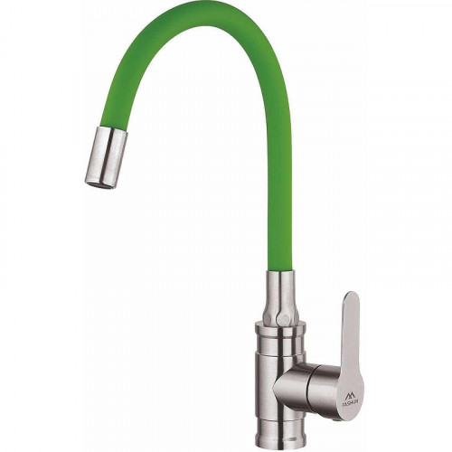 Смеситель для кухни Fashun A54401-6 цвет Сатин Зеленый