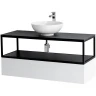 Тумба Cezares Cadro 120 CADRO-120-1C-SO-BG-BLUM подвесная Bianco Ghiaccio МДФ / ЛДСП