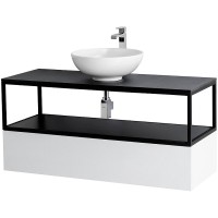 Тумба Cezares Cadro 120 CADRO-120-1C-SO-BG-BLUM подвесная Bianco Ghiaccio МДФ / ЛДСП