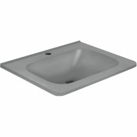 Раковина Vincea 60 VCB-2VP600G Серая искусственный камень (литьевой мрамор) полувстраиваемая