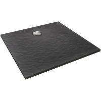 Душевой поддон из искусственного камня Jacob Delafon Tolbiac 90x90 E6D327RU-NGM Черный матовый