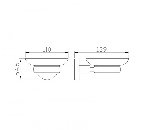 Мыльница Wonzon & Woghand Easy WW-8122 цвет Хром
