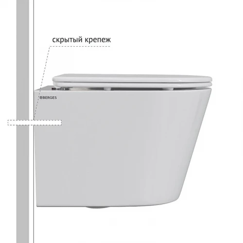 Комплект унитаза с инсталляцией Berges Vita 043385 цвет Белый с сиденьем Микролифт и клавишей смыва цвет Черный матовый