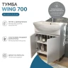 Тумба под раковину Vigo Wing 70 tn.WIN.BAL.70.2D цвет Белый
