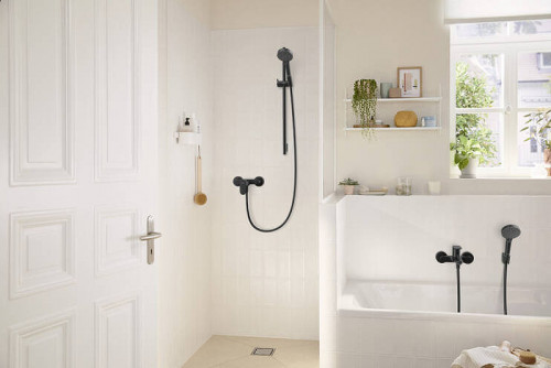 Смеситель для душа Hansgrohe Rebris S 72640670 Черный матовый латунь на стену