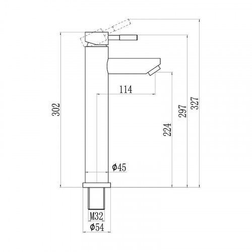Смеситель для раковины Savol S-SUS2002 цвет Сатин