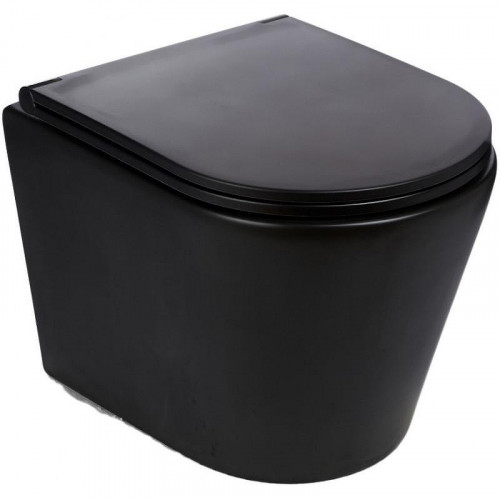 Комплект унитаза с инсталляцией WeltWasser AMBERG 506 + SALZBACH 043 MT-BL + AMBERG RD-BL 10000011537 цвет Черный матовый с сиденьем Микролифт и клавишей смыва цвет Черный