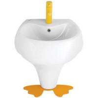 Раковина Creavit Ducky 52 DC052-00CB00E-0000 Белая фарфор подвесная, напольная