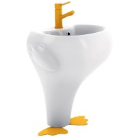 Раковина Creavit Ducky 52 DC052-00CB00E-0000 Белая фарфор подвесная, напольная