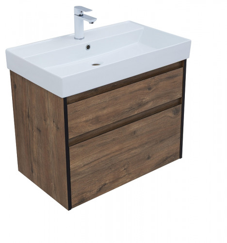 Тумба под раковину Logan Forest 75 343911 подвесная цвет Дуб рустикальный