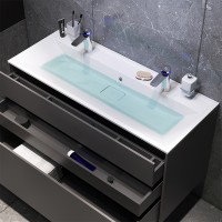 Тумба под раковину AM.PM Inspire V2.0 120 M50AFHX1203GM подвесная Графит матовая МДФ / ЛДСП