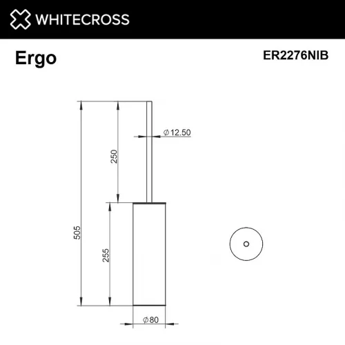 Ершик для унитаза Whitecross Ergo nickel brushed ER2276NIB цвет Никель брашированный