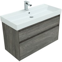 Тумба под раковину Aquanet Nova Lite 100 242582 подвесная Дуб рошелье МДФ / ЛДСП