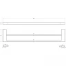 Полотенцедержатель Cezares Slider SLIDER-THD-60-IN двойной Сатин