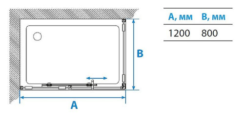 Душевой уголок Aquaton Ritsa 120x80 L 1AX001SSXX000 профиль Хром стекло прозрачное
