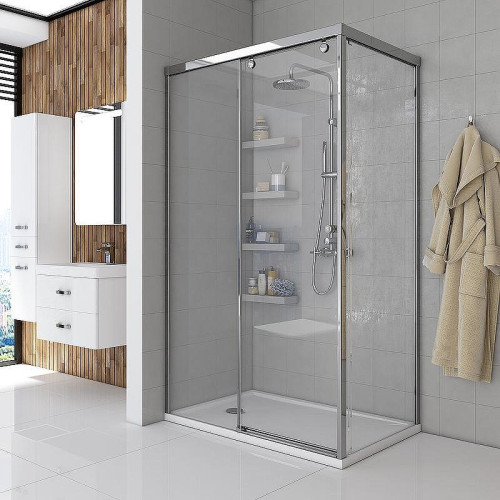 Душевой уголок Aquaton Ritsa 120x80 L 1AX001SSXX000 профиль Хром стекло прозрачное