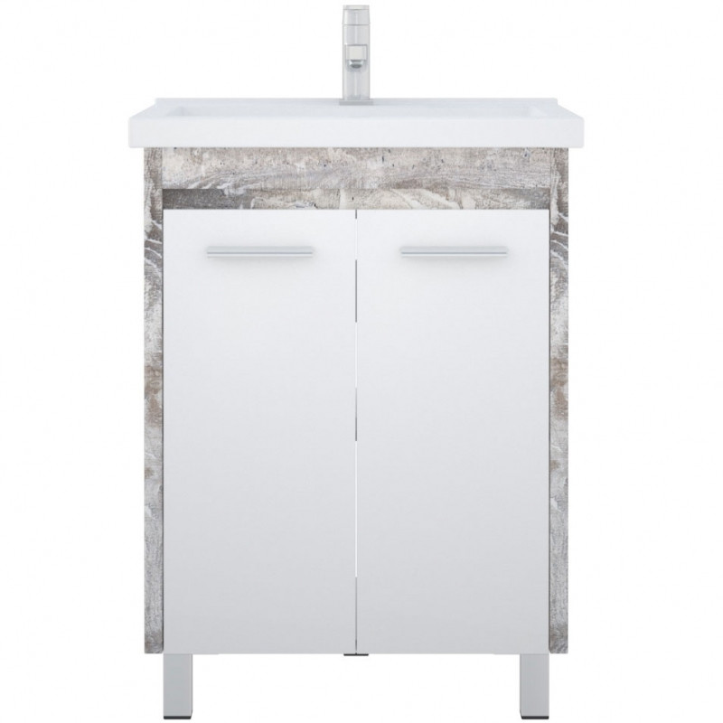 Тумба под раковину Corozo Лорена 65 SD-00000354 Антик Белая МДФ / ЛДСП