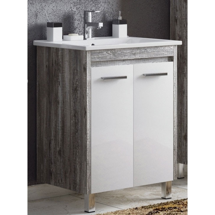 Тумба под раковину Corozo Лорена 65 SD-00000354 Антик Белая МДФ / ЛДСП