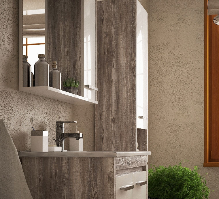 Тумба под раковину Corozo Лорена 65 SD-00000354 Антик Белая МДФ / ЛДСП