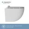 Комплект унитаза с инсталляцией Aqueduto Ovo AQDS013T с сиденьем Микролифт и Черной матовой клавишей смыва фаянс подвесной
