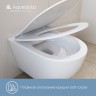 Комплект унитаза с инсталляцией Aqueduto Ovo AQDS013T с сиденьем Микролифт и Черной матовой клавишей смыва фаянс подвесной