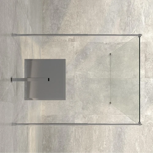 Душевая перегородка WasserKRAFT Vechte 120 60W40 профиль Хром стекло прозрачное