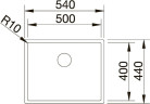 Кухонная мойка Blanco Claron 500-U 521577 Нержавеющая сталь с зеркальной полировкой