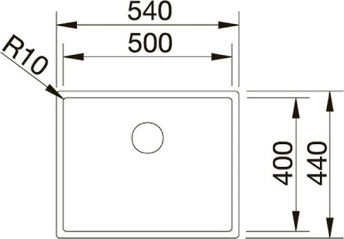 Кухонная мойка Blanco Claron 500-U 521577 Нержавеющая сталь с зеркальной полировкой