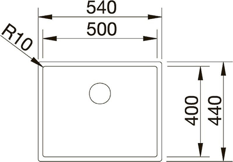 Кухонная мойка Blanco Claron 500-U 521577 Нержавеющая сталь с зеркальной полировкой