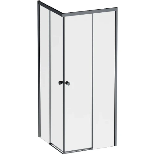Душевой уголок AM.PM X-Joy 80х80 W94G-403-8080-BТ1К профиль Черный матовый стекло прозрачное
