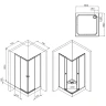 Душевой уголок AM.PM X-Joy 80х80 W94G-403-8080-BТ1К профиль Черный матовый стекло прозрачное