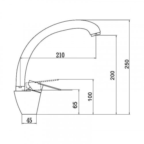 Смеситель для кухни Fmark FS8234C цвет Золото матовое