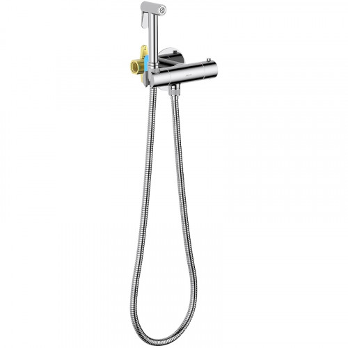 Гигиенический душ со смесителем Aquatek Оберон AQ1027CR с термостатом Хром латунь встраиваемый