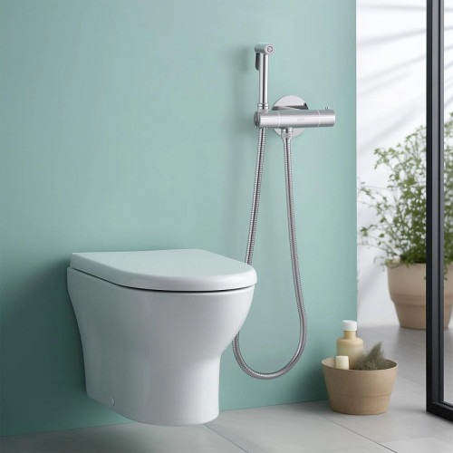 Гигиенический душ со смесителем Aquatek Оберон AQ1027CR с термостатом Хром латунь встраиваемый