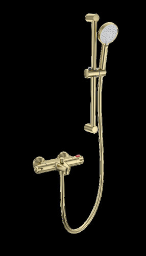 Смеситель для ванны Wonzon &amp; Woghand WW-C2001-A-BG с термостатом цвет Брашированное золото