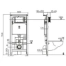 Комплект унитаза с инсталляцией WeltWasser AMBERG 506 ST + MERZBACH 043 MT-GR + AMBERG RD-CR 10000011385 цвет Серый матовый с сиденьем Микролифт и клавишей смыва цвет Хром