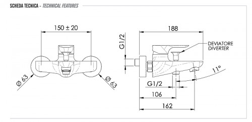 Смеситель для ванны Remer Infinity I05DO цвет Золото глянцевое