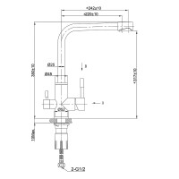 Смеситель для кухни Lemark Expert LM5061GMN Графит нержавеющая сталь