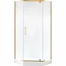 Душевой уголок Niagara Nova 100х100 NG-6434-08 GOLD профиль Желтое золото стекло прозрачное