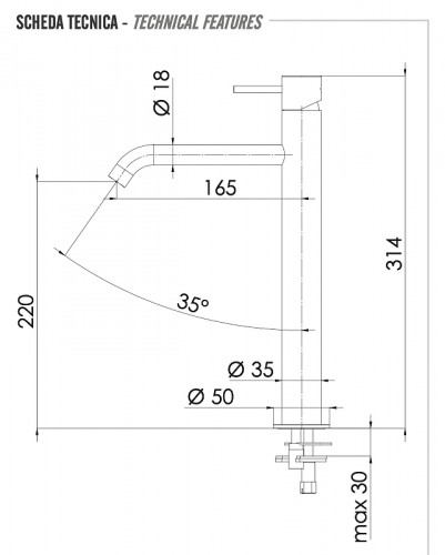 Смеситель для раковины Remer X Style X11LXLBG цвет Золото брашированное